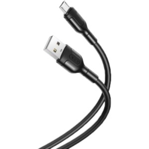 Дата кабель USB 2.0 AM to Type-C 1.0m NB212 2.1A Black XO (XO-NB212c-BK)