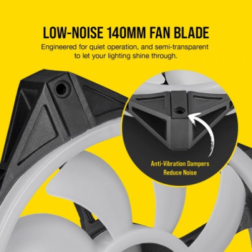 Кулер для корпуса Corsair QL Series, QL140 RGB, 140mm RGB LED Fan (CO-9050100-WW)
