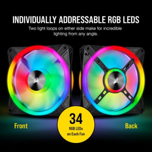 Кулер для корпуса Corsair QL Series, QL140 RGB, 140mm RGB LED Fan (CO-9050100-WW)