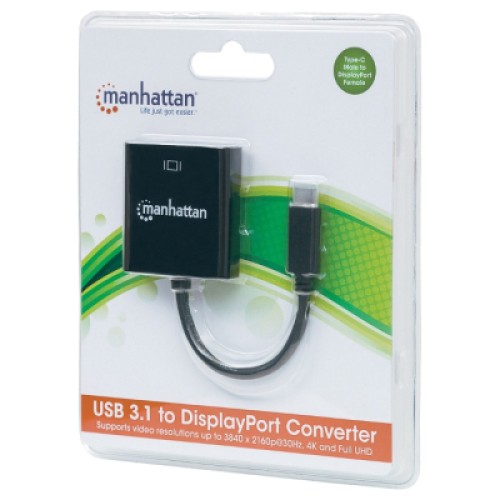 Переходник USB3.1 Type-C to DisplayPort (F) Manhattan Intracom (152020)
