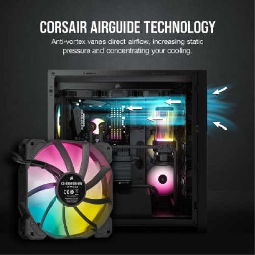 Кулер для корпуса Corsair SP120 RGB ELITE (CO-9050109-WW) Кулер для корпуса Corsair SP120 RGB ELITE (CO-9050109-WW)