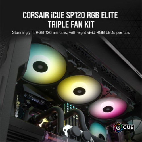 Кулер для корпуса Corsair SP120 RGB ELITE (CO-9050109-WW) Кулер для корпуса Corsair SP120 RGB ELITE (CO-9050109-WW)