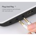 Кабель мультимедийный AUX 3.5mm TRRS to TRSx2 M/M 0.2m ABS Case AV140 White Ugreen (20897)