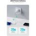 Зарядное устройство Ugreen 2xUSB 40W PD (2xType-C) PD CD243 White (10343)