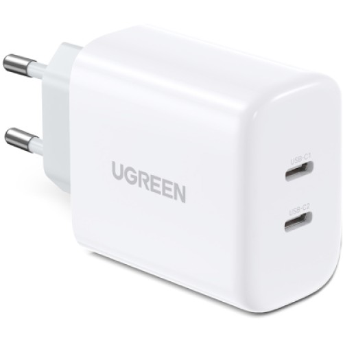 Зарядное устройство Ugreen 2xUSB 40W PD (2xType-C) PD CD243 White (10343)