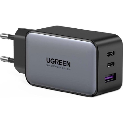 Зарядное устройство Ugreen 3xUSB 65W GaN (2хUSB-C+USB-A) CD244 Grey (10335) Зарядное устройство Ugreen 3xUSB 65W GaN (2хUSB-C+USB-A) CD244 Grey (10335)