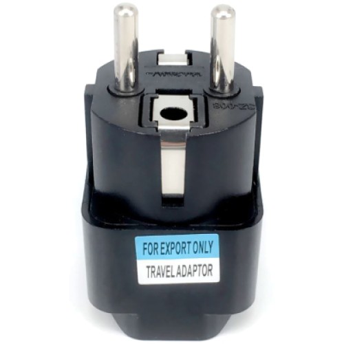 Переходник US/UK/AU to EU Dynamode (EU Adapter black)