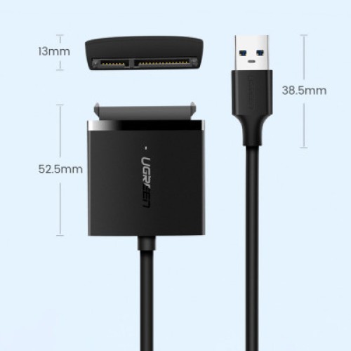 Переходник USB 3.0 Type-А to SATA III (F) CM257 Ugreen (60561) Переходник USB 3.0 Type-А to SATA III (F) CM257 Ugreen (60561)