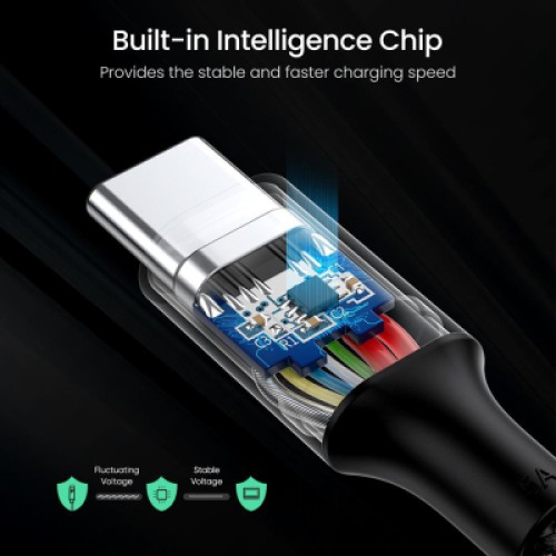 Дата кабель USB-C to USB-C 1.5m 100W US316 Space Gray Ugreen (70428)
