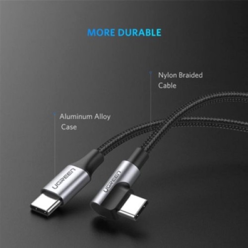 Дата кабель USB-C to USB-C 2.0m 60W US255 Black Gray Ugreen (50125)
