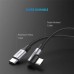 Дата кабель USB-C to USB-C 2.0m 60W US255 Black Gray Ugreen (50125)