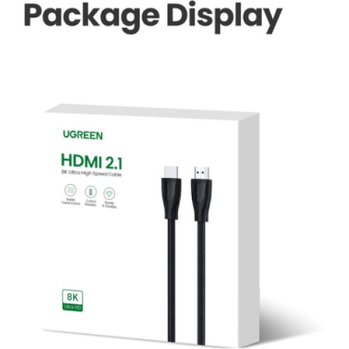Кабель мультимедийный HDMI to HDMI 1.0m V2.1 HD140 Ugreen (80401)