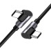 Дата кабель USB-C to USB-C 2.0m 3A 60W US323 90-degree Black Ugreen (70531)