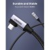 Дата кабель USB 3.0 AM to Type-C 1.0m 60W US385 90-degree Black Ugreen (20299)