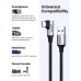 Дата кабель USB 3.0 AM to Type-C 1.0m 60W US385 90-degree Black Ugreen (20299)