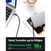 Дата кабель USB 3.0 AM to Type-C 1.0m 60W US385 90-degree Black Ugreen (20299)