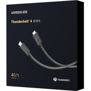 Дата кабель USB-C to USB-C 0.8m USB 4.0 THUNDERBOLTUS501 8K40Gbps Black Ugreen (30389)