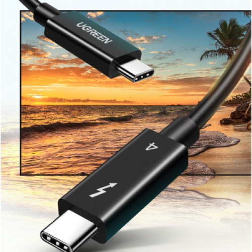 Дата кабель USB-C to USB-C 0.8m USB 4.0 THUNDERBOLTUS501 8K40Gbps Black Ugreen (30389) Дата кабель USB-C to USB-C 0.8m USB 4.0 THUNDERBOLTUS501 8K40Gbps Black Ugreen (30389)
