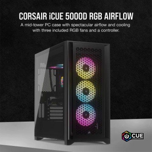 Корпус Corsair iCUE 5000D RGB AirFlow Tempered Glass Black (CC-9011242-WW) Корпус Corsair iCUE 5000D RGB AirFlow Tempered Glass Black (CC-9011242-WW)