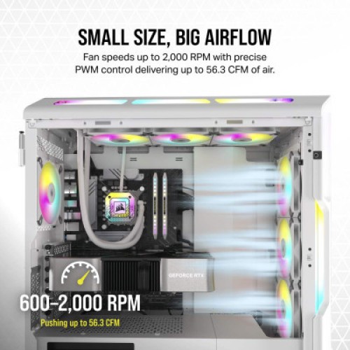 Кулер для корпуса Corsair iCUE AF120 RGB Slim White (CO-9050164-WW)