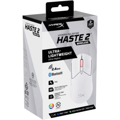 Мышка HyperX Pulsefire Haste 2 Wireless White (6N0A9AA)