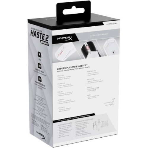 Мышка HyperX Pulsefire Haste 2 Wireless White (6N0A9AA)