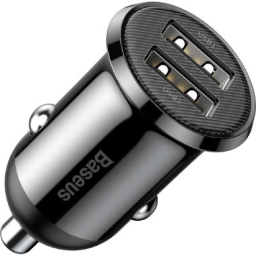 Зарядное устройство Baseus Grain Pro Car Charger (Dual USB 4.8A ) USB Black (CCALLP-01)