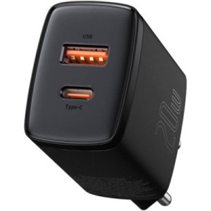 Зарядное устройство Baseus Compact Quick Charger U+C 20W EU Black (CCXJ-B01)