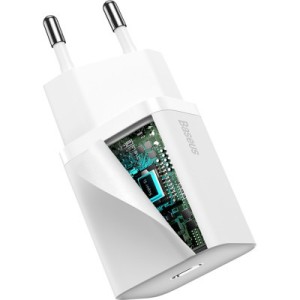 Зарядное устройство Baseus Super Si Quick Charger 1C 20W EU White (CCSUP-B02)