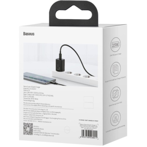 Зарядное устройство Baseus Super Si Quick Charger 1C 25W Black (CCSP020101)