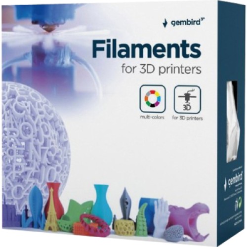 Пластик для 3D-принтера Gembird PLA+, 1.75 мм, 1 kg, silver (3DP-PLA+1.75-02-S)