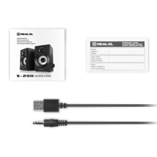 Акустическая система REAL-EL S-200 USB Black