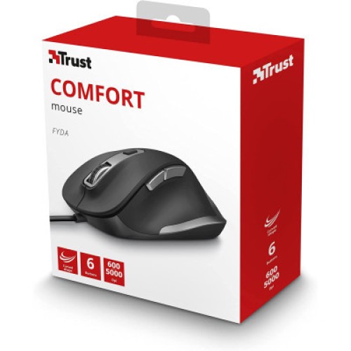 Мышка Trust Fyda Comfortable ECO USB Black-GREY (24728)