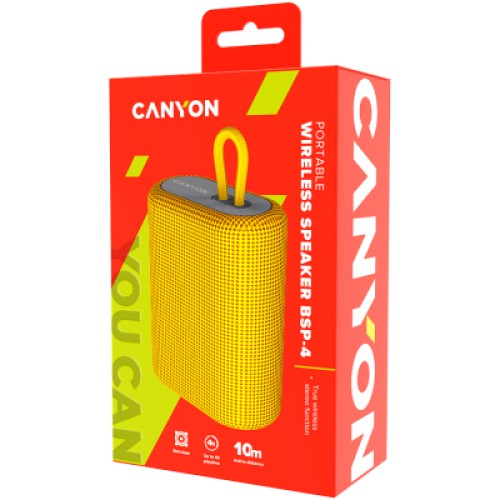 Акустическая система Canyon BSP-4 Bluetooth Yellow (CNE-CBTSP4Y)