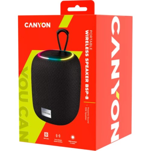 Акустическая система Canyon BSP-8 Bluetooth V5.2 Black (CNE-CBTSP8B) Акустическая система Canyon BSP-8 Bluetooth V5.2 Black (CNE-CBTSP8B)