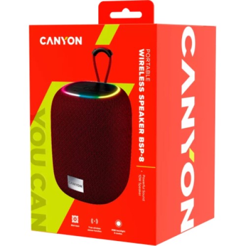 Акустическая система Canyon BSP-8 Bluetooth V5.2 Red (CNE-CBTSP8R) Акустическая система Canyon BSP-8 Bluetooth V5.2 Red (CNE-CBTSP8R)