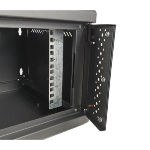 Шкаф настенный Eserver 4U 19" 600х350х284 (Ш*Г*В), стекло, чёрная (ES-Е435B)