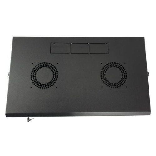 Шкаф настенный Eserver 4U 19" 600х350х284 (Ш*Г*В), стекло, чёрная (ES-Е435B)
