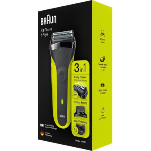 Электробритва Braun Series 3 300BT 5408 black/green