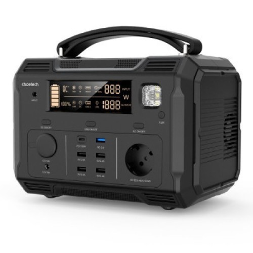 Зарядная станция Choetech BS004-EU-BK, 500W (BS004-EU-BK)