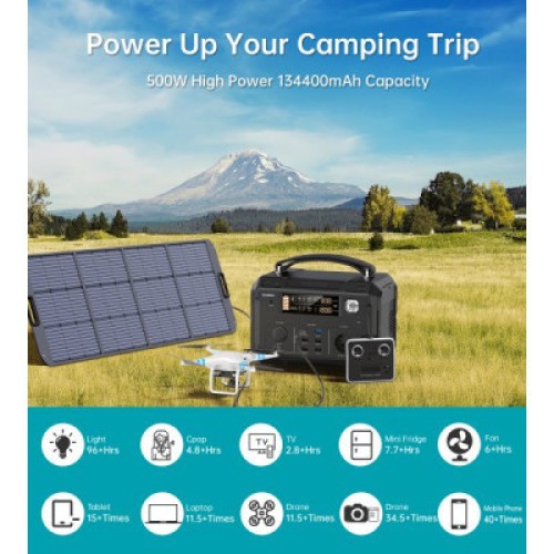 Зарядная станция Choetech BS004-EU-BK, 500W (BS004-EU-BK)