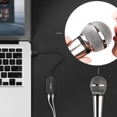 Звуковая плата Ugreen US205 black (30724) Звуковая плата Ugreen US205 black (30724)