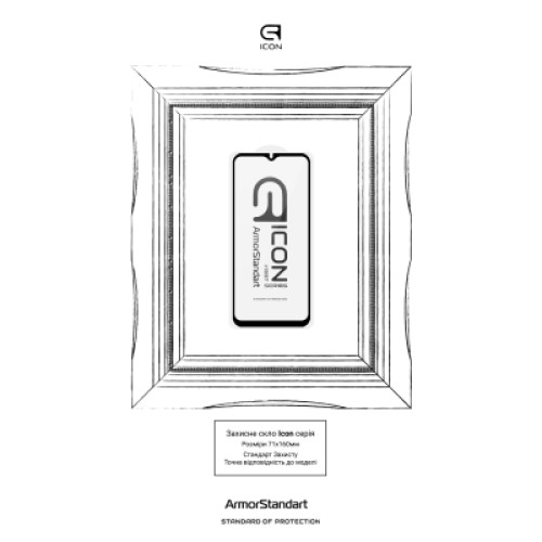 Стекло защитное Armorstandart Icon Samsung M14 5G (M146) Black (ARM66668)