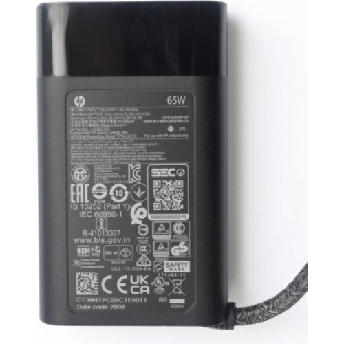 Блок питания к ноутбуку HP 65W 20V, 3.25A + 15V, 4.33A + 12V, 5A + 9V, 3A + 5V, 3A, USB type-C (TPN-CA10 / A40370)