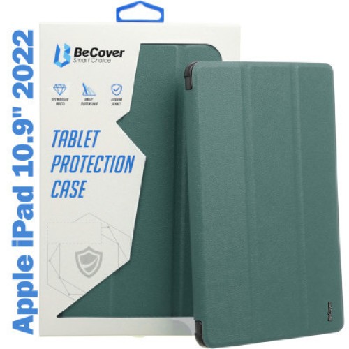 Чехол для планшета BeCover TPU Edge mount Apple Pencil Apple iPad 10.9" 2022/24/11" 2025 Dark Green (708482)