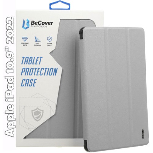 Чехол для планшета BeCover Soft Edge mount Apple Pencil Apple iPad 10.9" 2022 Gray (709236)