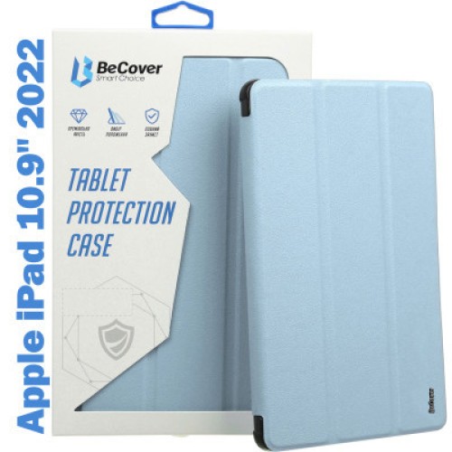 Чехол для планшета BeCover TPU Edge mount Apple Pencil Apple iPad 10.9" 2022/24/11" 2025 Light Blue (708485)