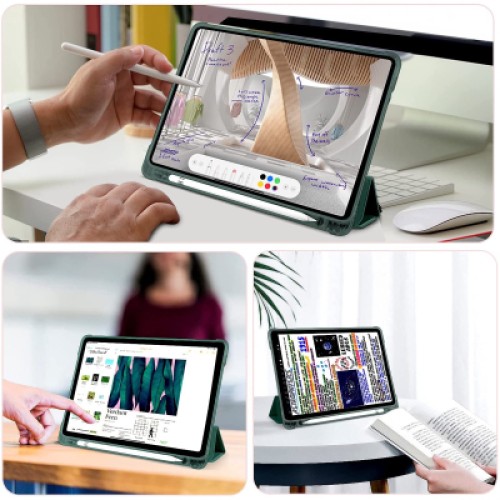 Чехол для планшета BeCover Soft Edge TPU mount Apple Pencil Apple iPad 10.9" 2022/24/11" 2025 Dark Green (708489)