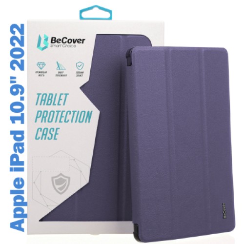 Чехол для планшета BeCover Tri Fold Soft TPU mount Apple Pencil Apple iPad 10.9" 2022/24/11" 2025 Purple (708463)