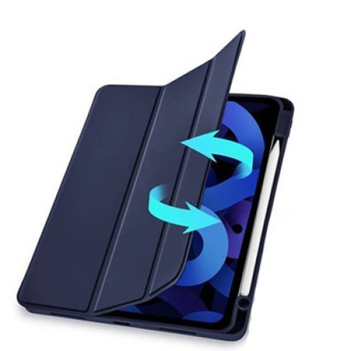 Чехол для планшета BeCover Tri Fold Soft TPU mount Apple Pencil Apple iPad Air 5 (2022) 10.9" Deep Blue (708454)